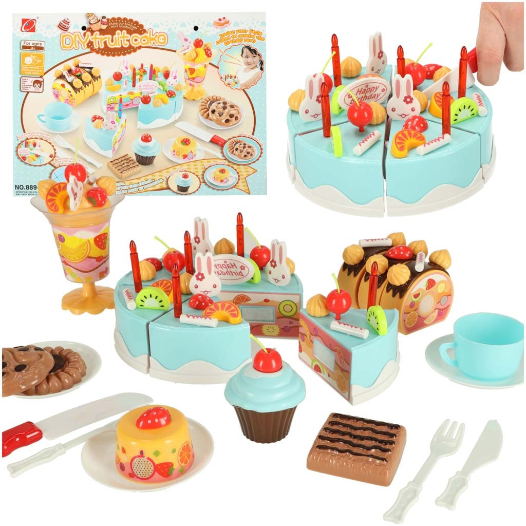Birthday Cake Cutting Kitchen 75 el. blue