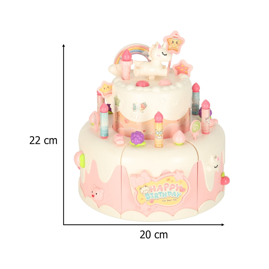 Birthday Cake Cutting Set, 16 Pieces, Pink