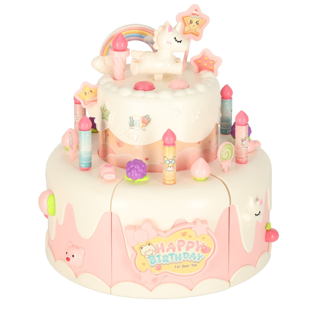 Birthday Cake Cutting Set, 16 Pieces, Pink