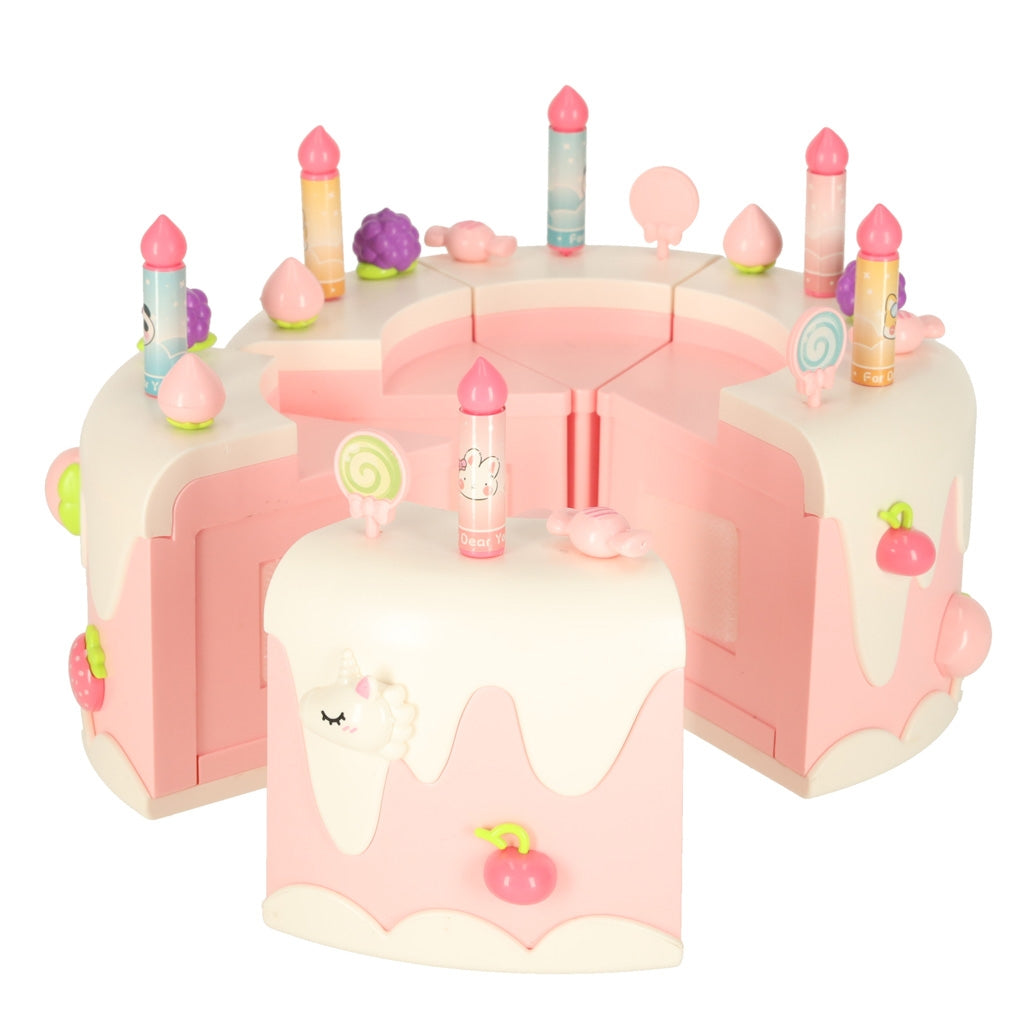 Birthday Cake Cutting Set, 16 Pieces, Pink