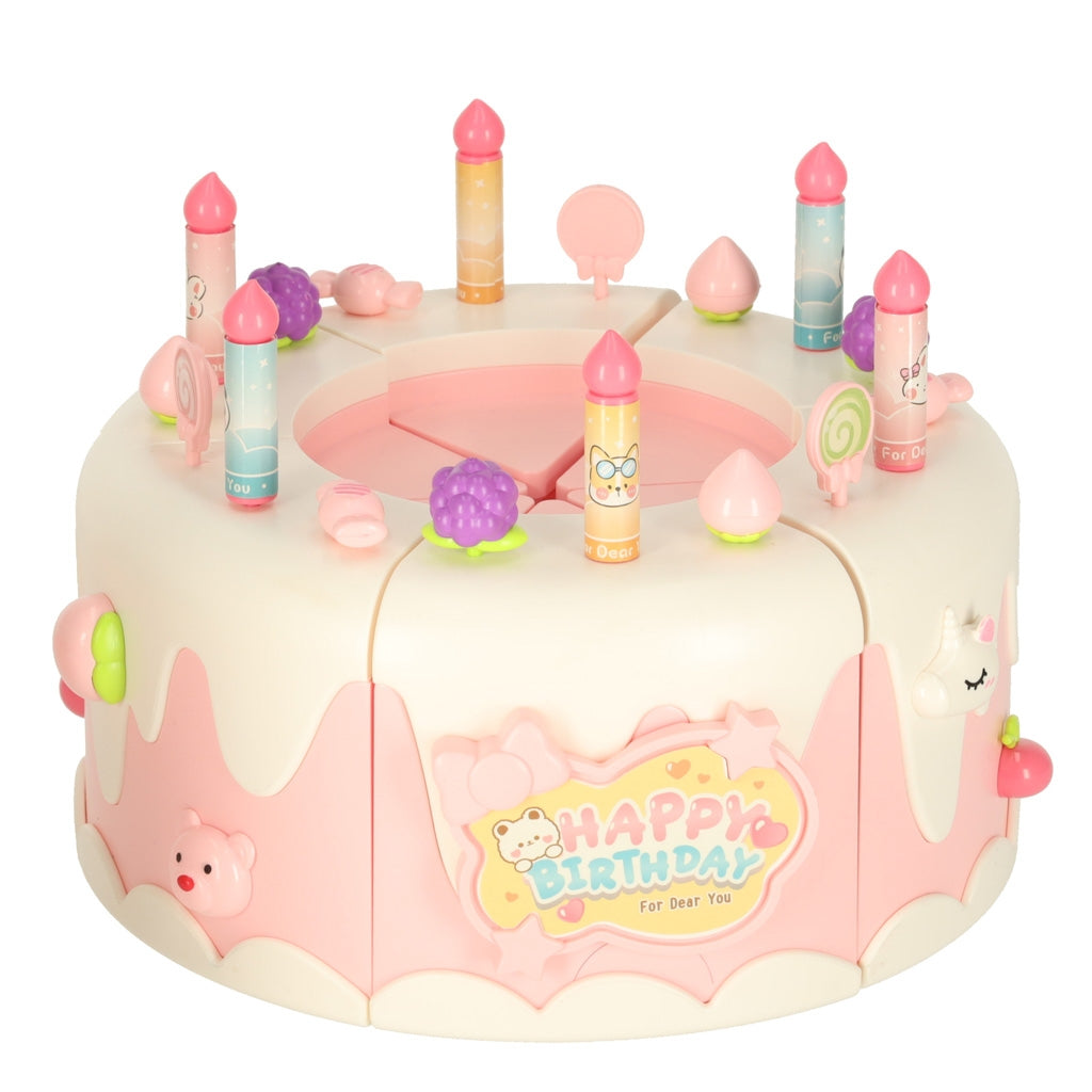 Birthday Cake Cutting Set, 16 Pieces, Pink