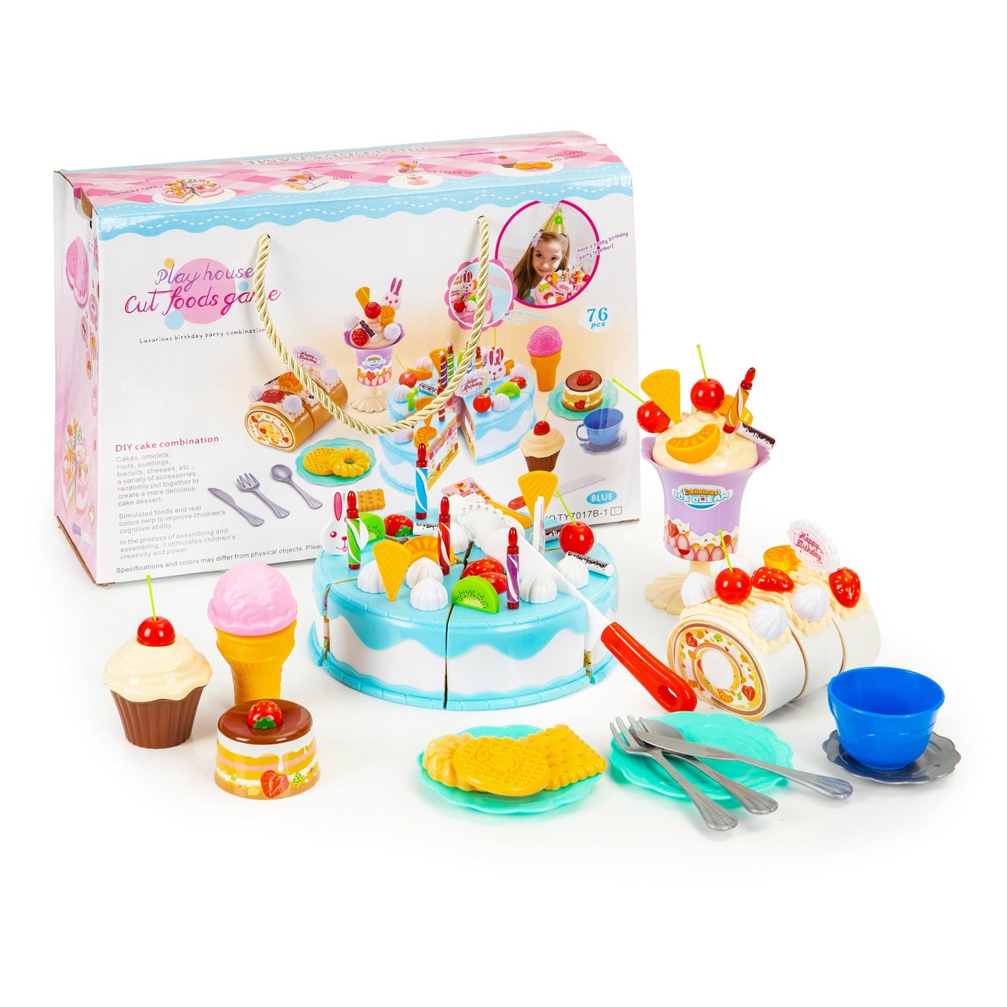 Birthday party cake cutting set 76 el