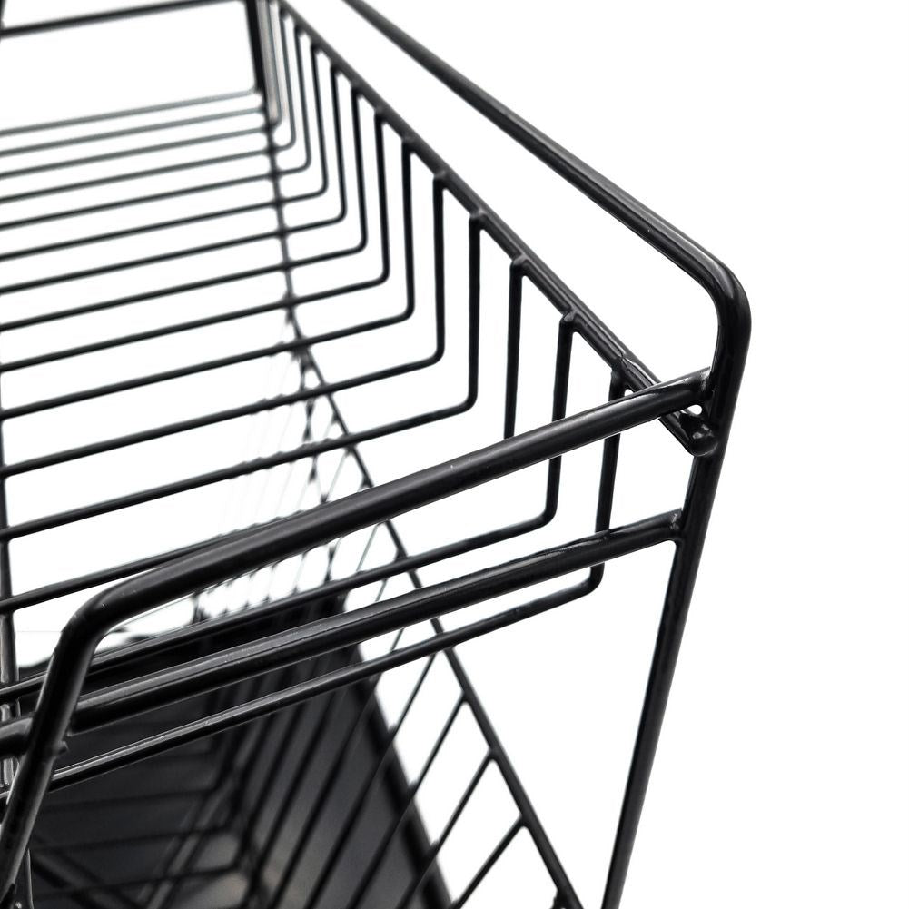 Black 2-level dish rack 30x26x39 cm