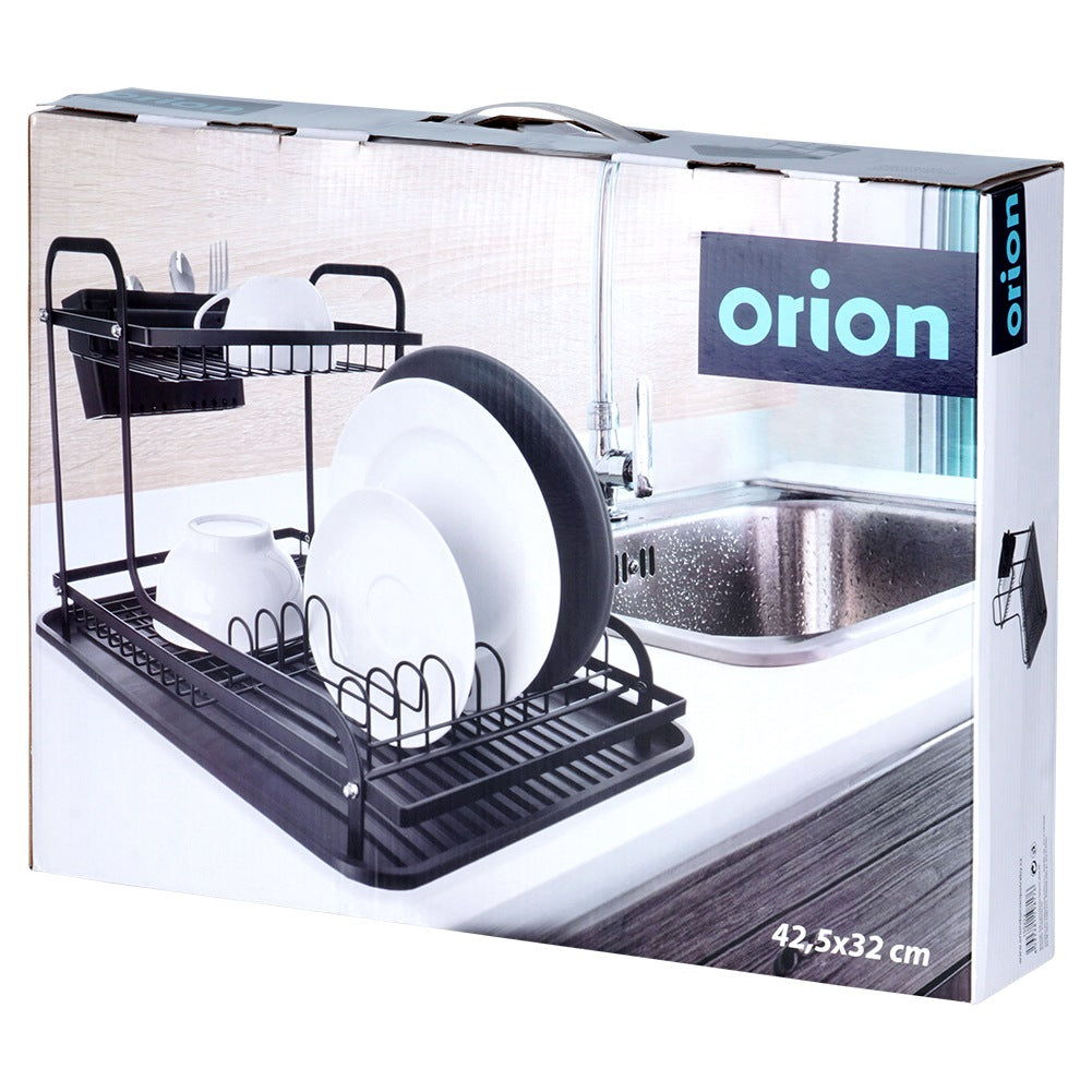 Black 2-level dish rack RADKA 42.5x32x29 cm