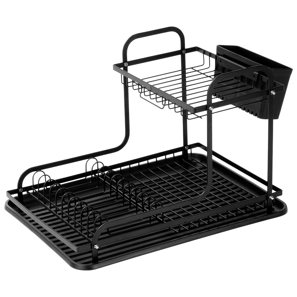 Black 2-level dish rack RADKA 42.5x32x29 cm