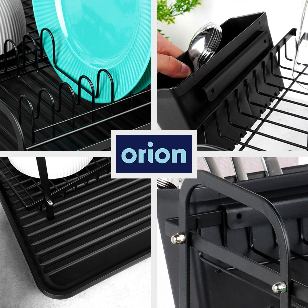 Black 2-level dish rack RADKA 42.5x32x29 cm