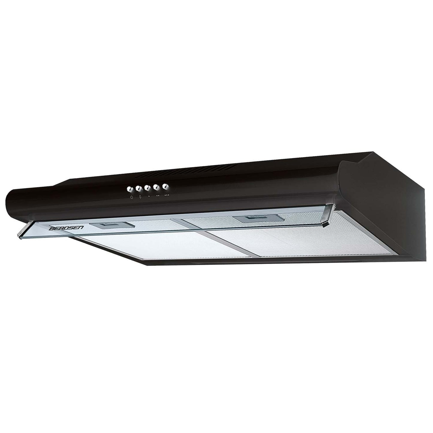 Black 50 cm Kitchen hood for base cabinets - Berdsen BE-10-A