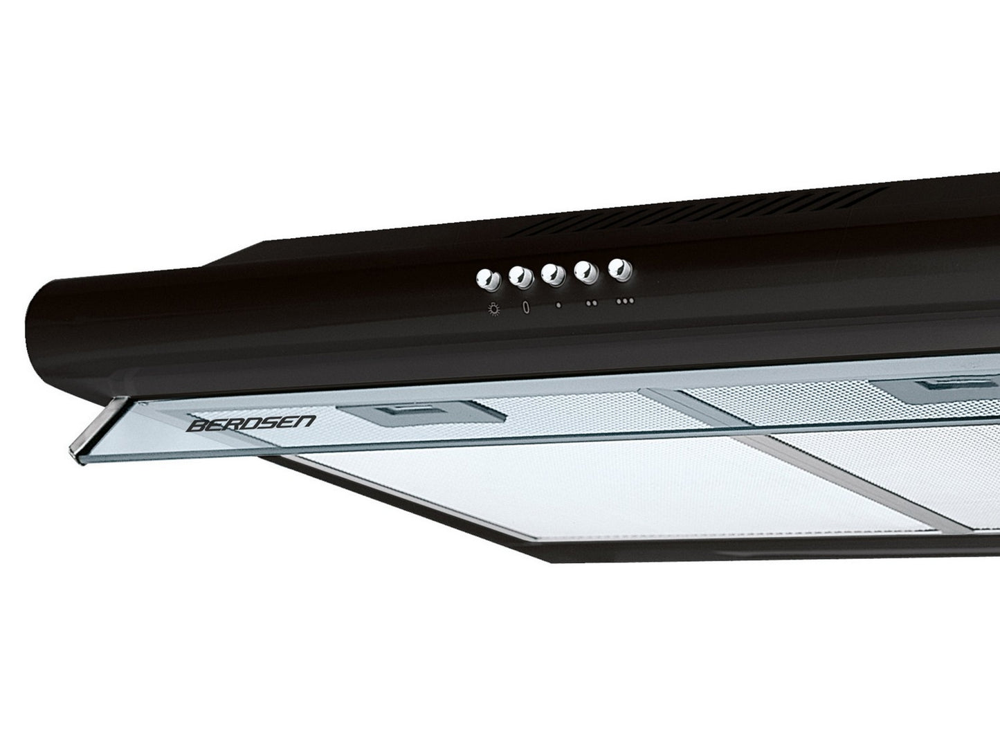 Black 50 cm Kitchen hood for base cabinets - Berdsen BE-10-A