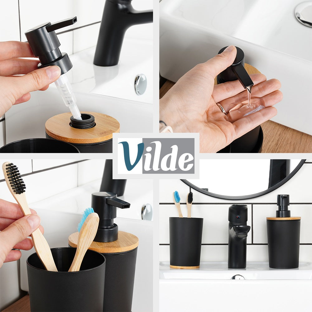 Black Bathroom Set, 3 Pieces
