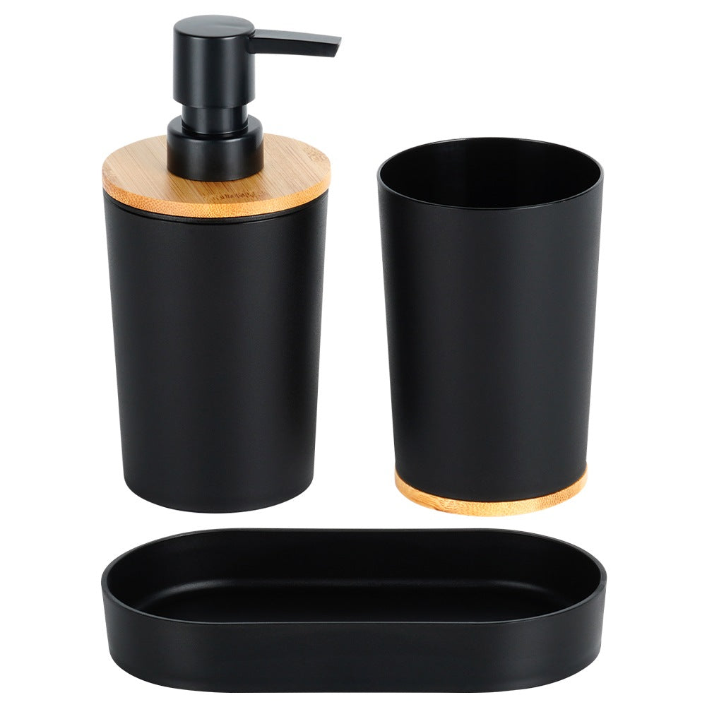 Black Bathroom Set, 3 Pieces
