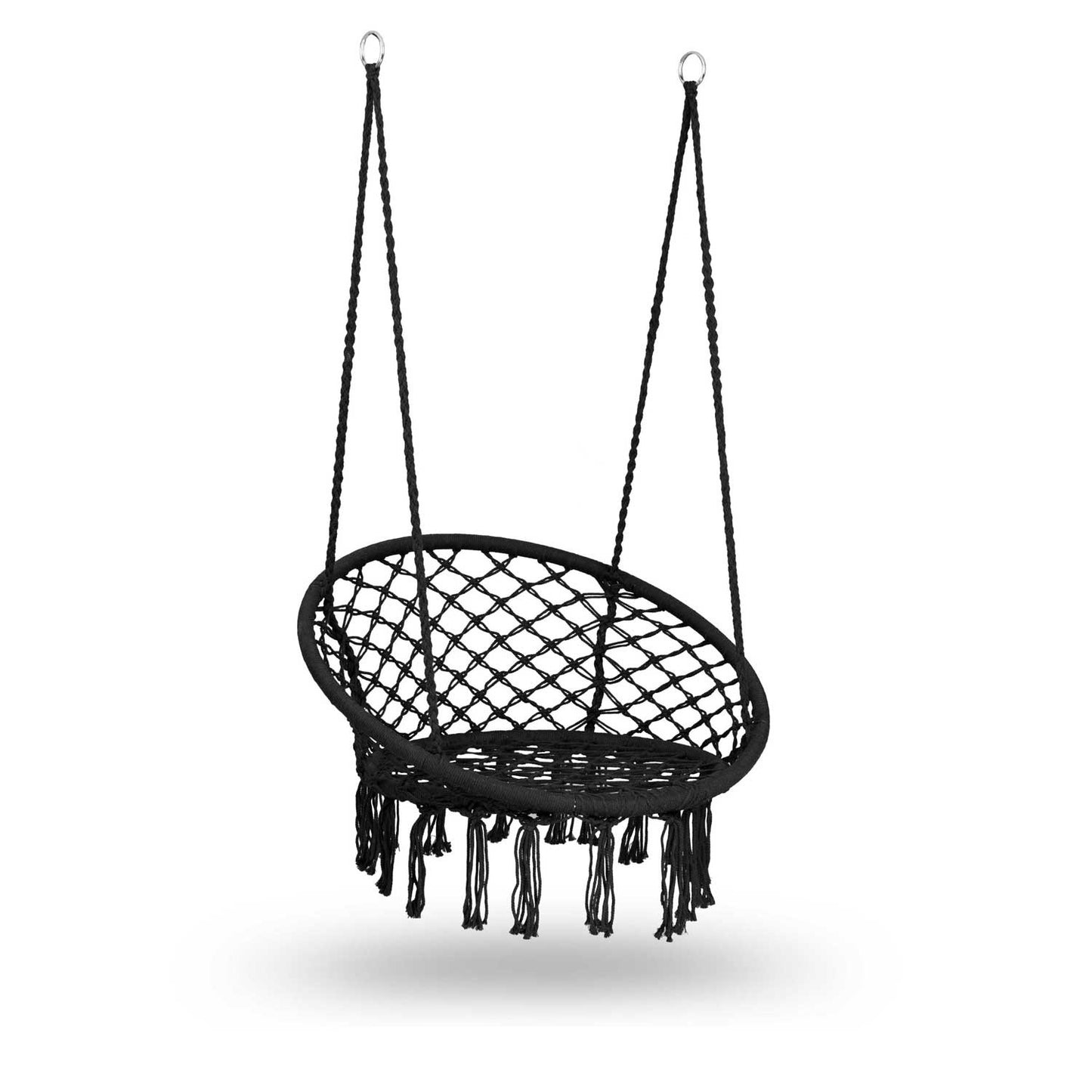 Black Boho Hanging Garden Armchair