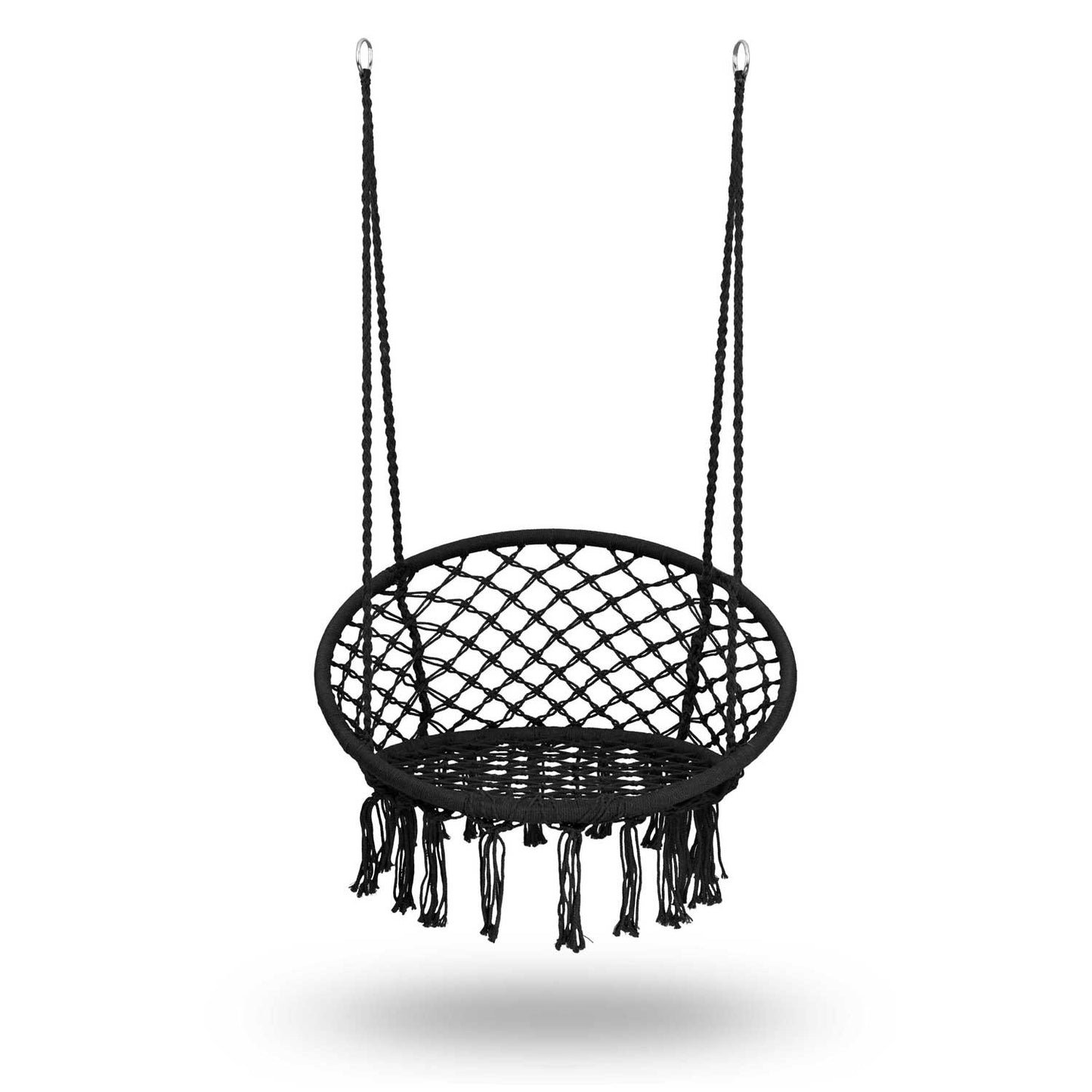 Black Boho Hanging Garden Armchair
