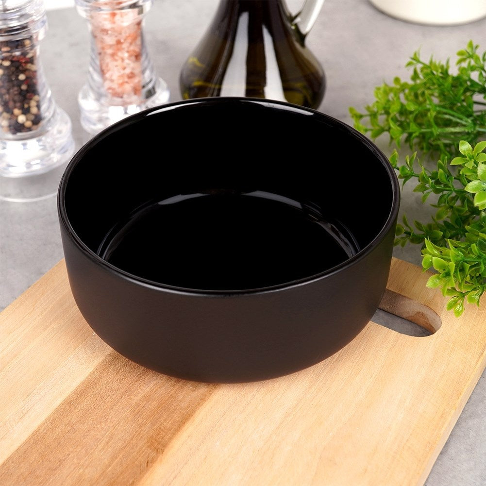 Black Bowl 750 ml - Practical for Soups and Snacks