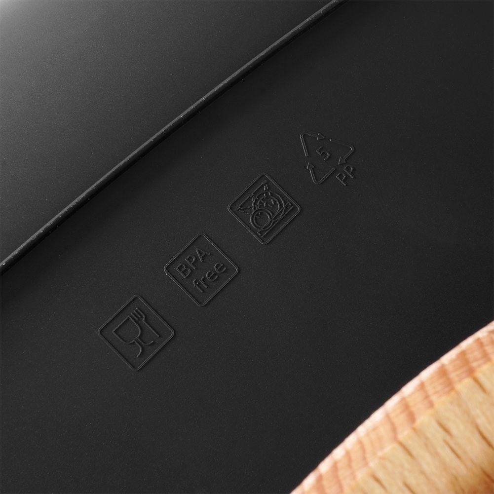 Black Bread Box with Cutting Board Lid in High Quality Plastic