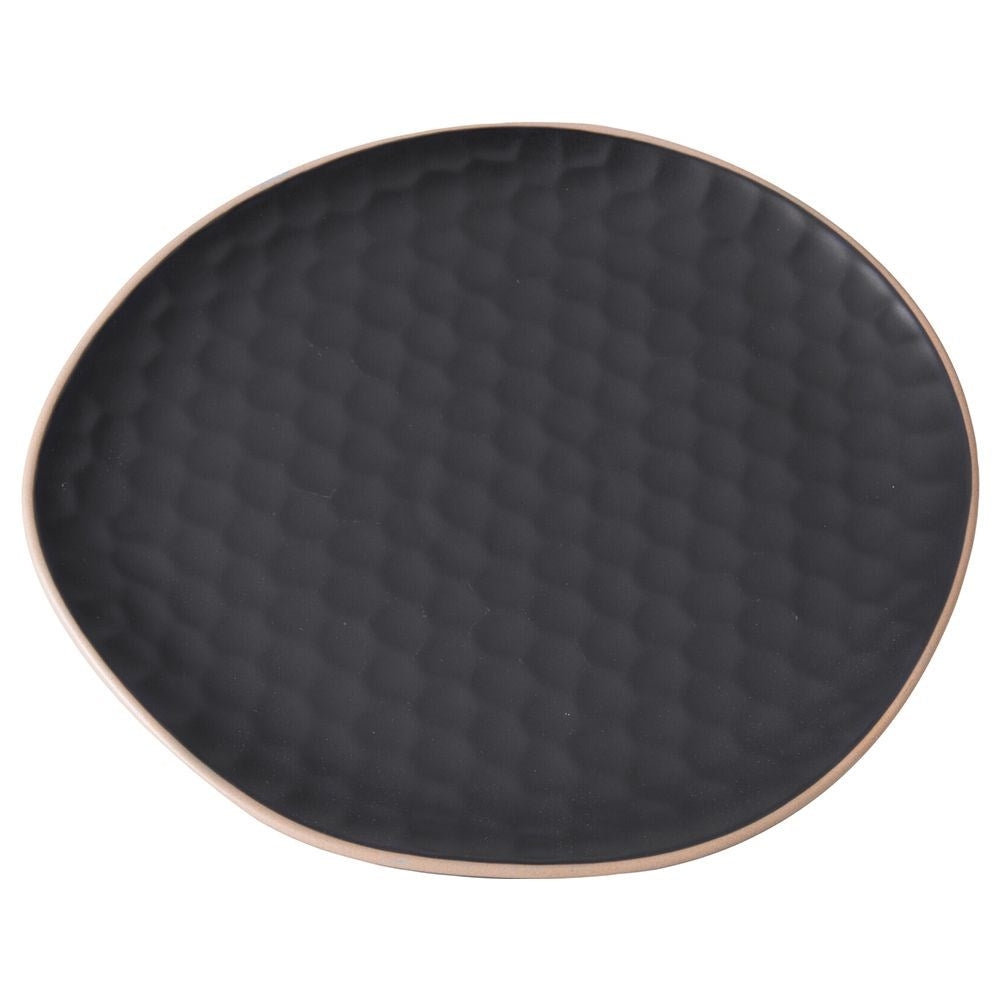 Black Ceramic Dinner Plate - Stylish Design for All Meals