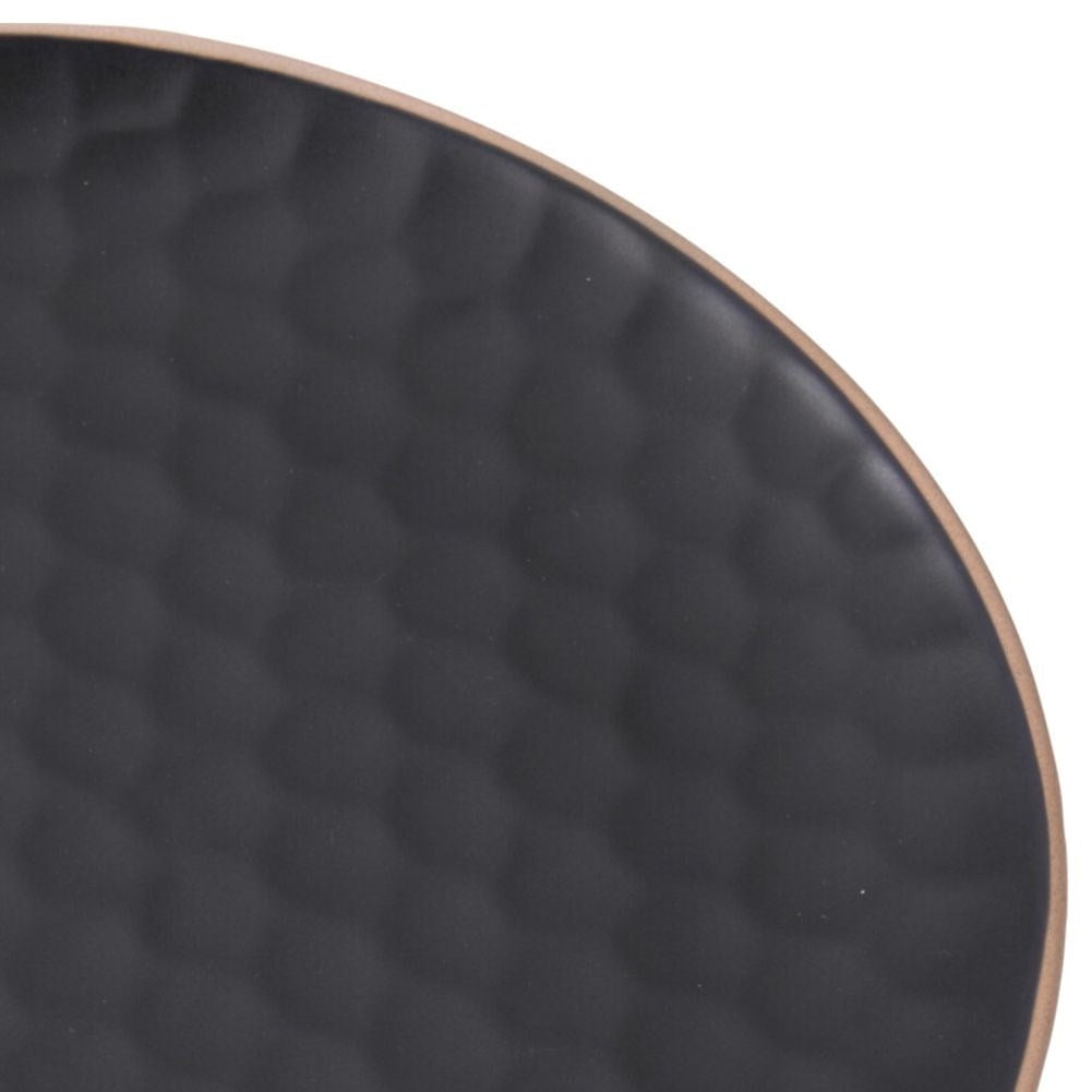 Black Ceramic Dinner Plate - Stylish Design for All Meals