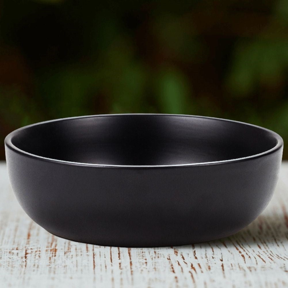 Black Ceramic bowl: Microwave and dishwasher safe