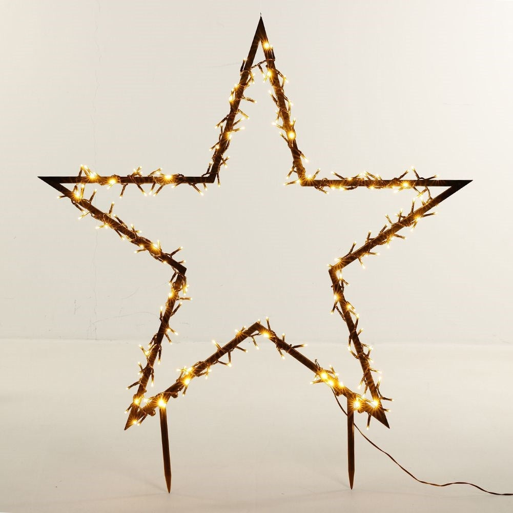 Black Christmas star with LED lights for Indoor/Outdoor use