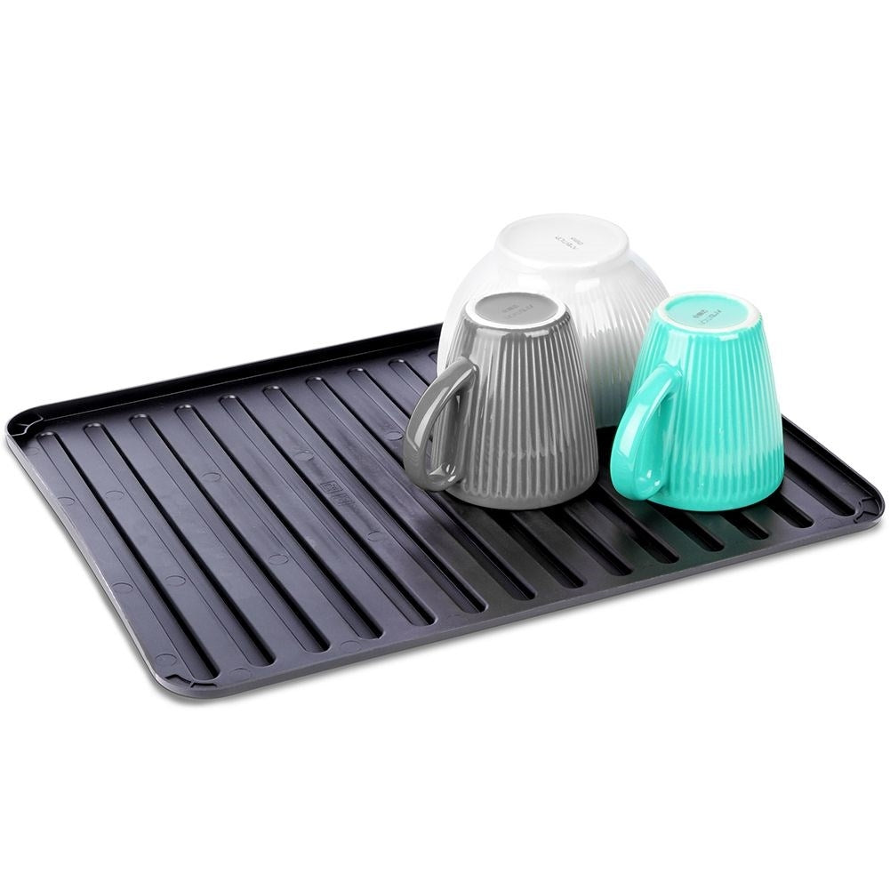 Black Dish Mat: Perfect Dish Rack and Easy to Clean