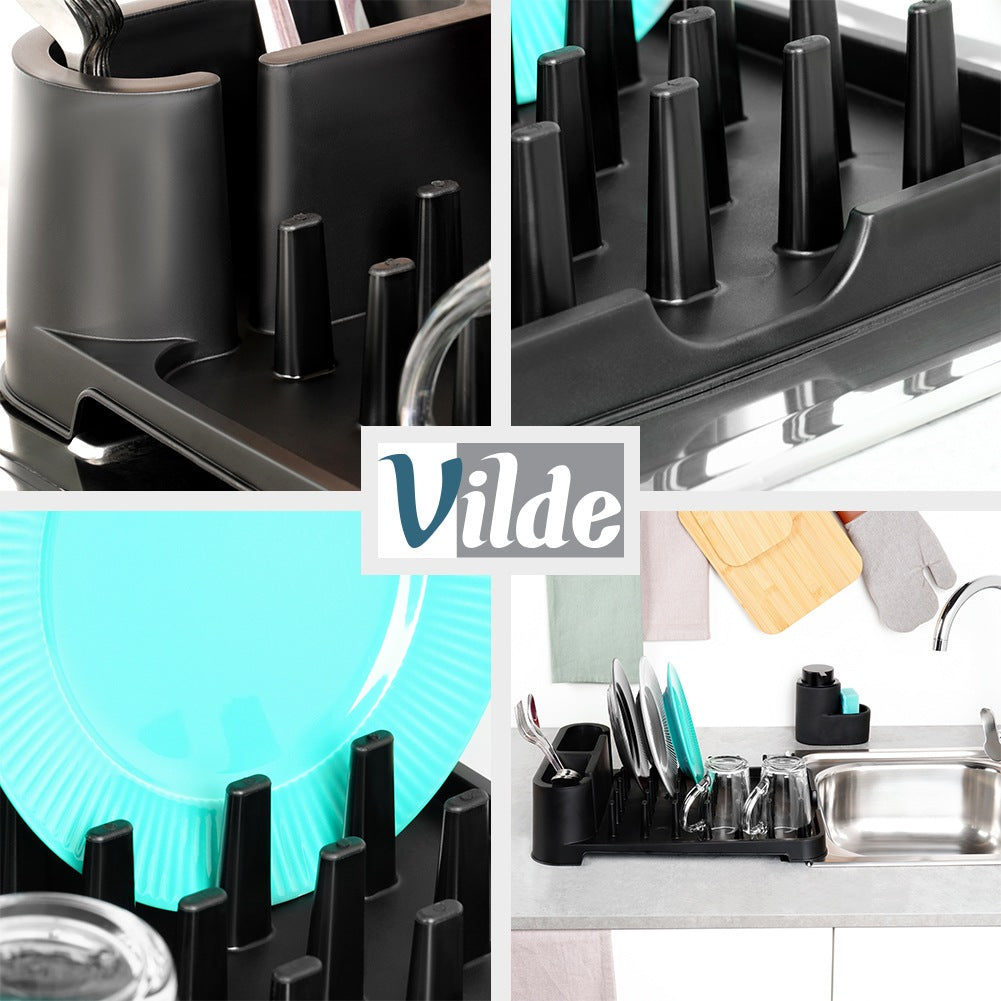 Black Dish Rack 41x32.5x11 cm