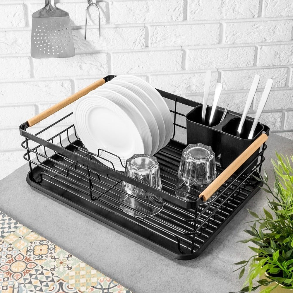 Black Dish Rack 43x32x14.5 cm