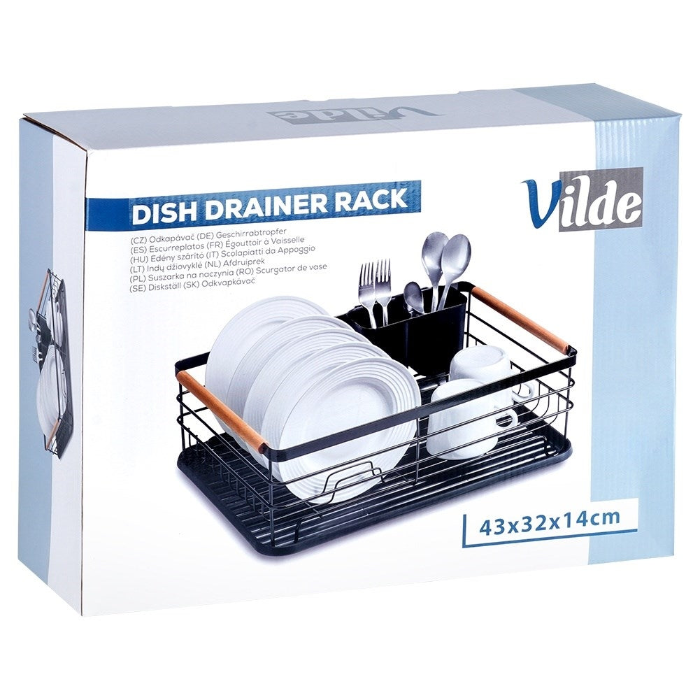 Black Dish Rack 43x32x14.5 cm