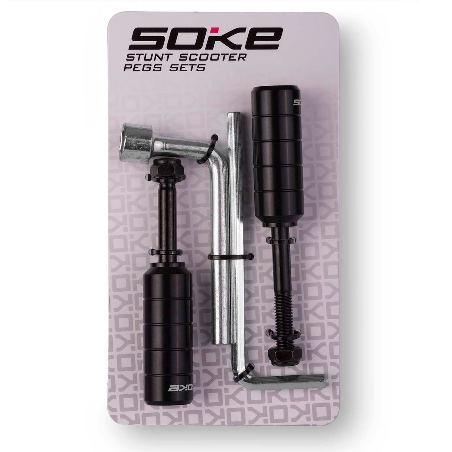 Black Footrests for Scooter, 2 pcs, Model P1 + Tools