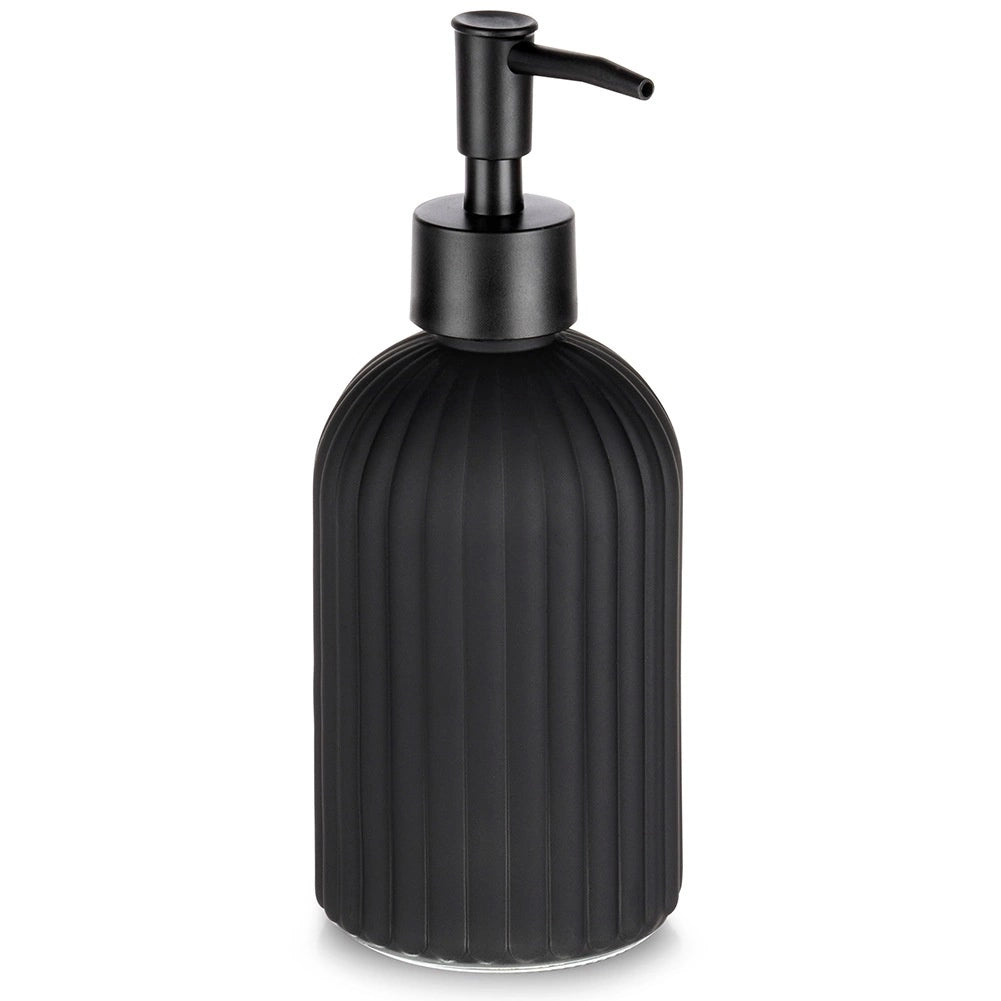 Black Glass Soap Dispenser, 400 ml Capacity
