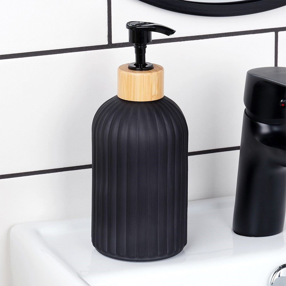 Black Glass Soap Pump for Detergent and Soap with Pump Blockage