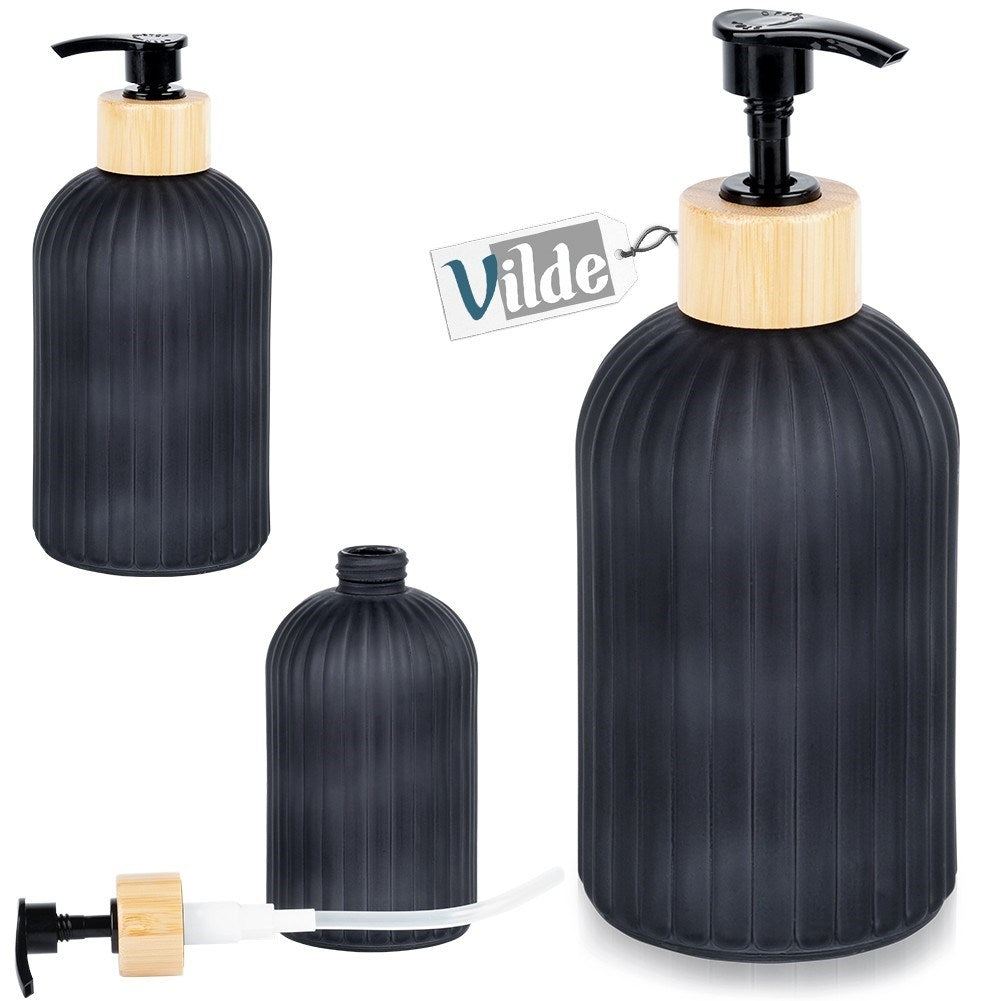Black Glass Soap Pump for Detergent and Soap with Pump Blockage