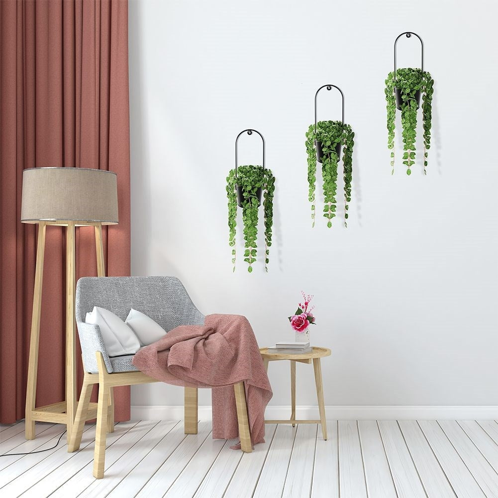 Black Hanging Pot - For Live & Artificial Plants