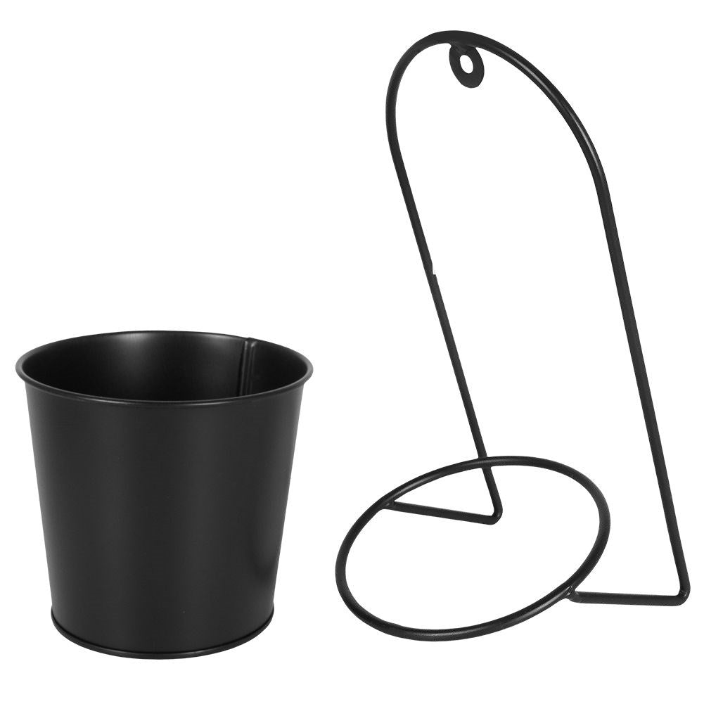 Black Hanging Pot - For Live & Artificial Plants