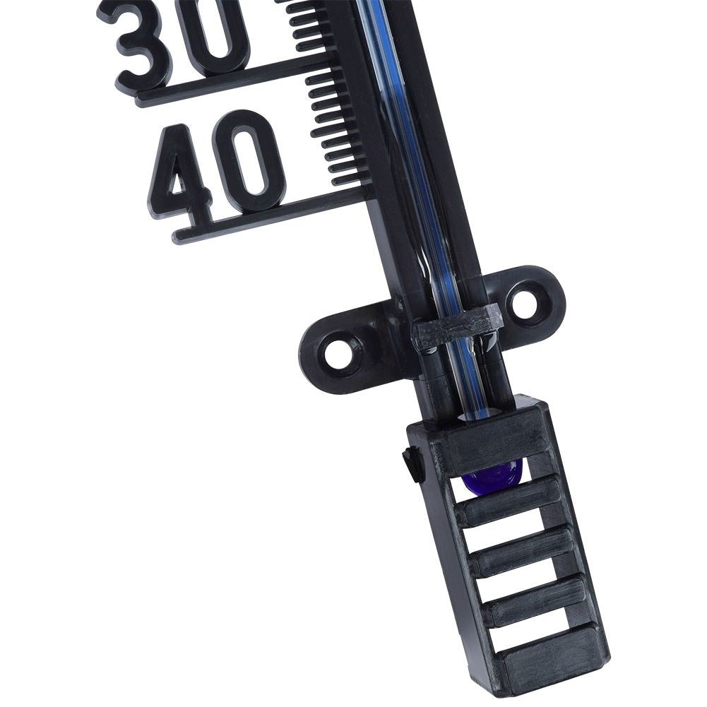 Black Indoor and Outdoor Thermometer with Clear Scale