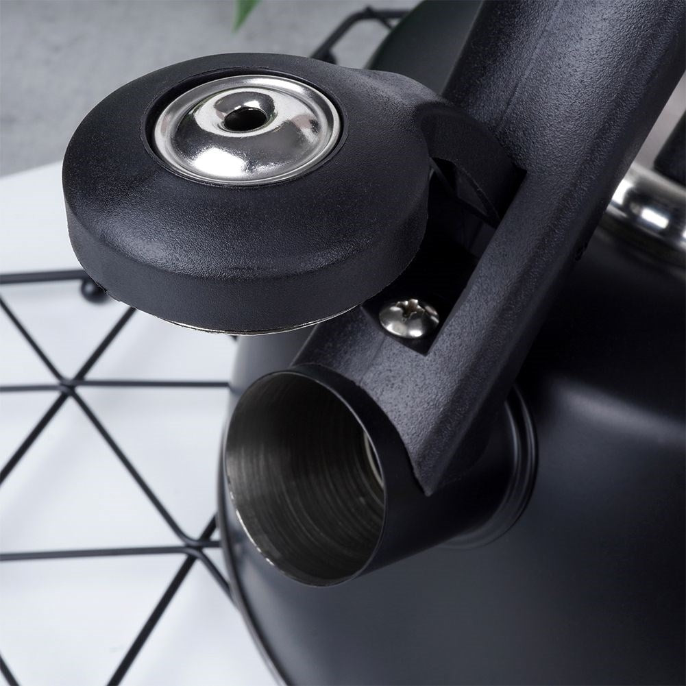 Black Kettle with Automatic Whistle and Thermometer