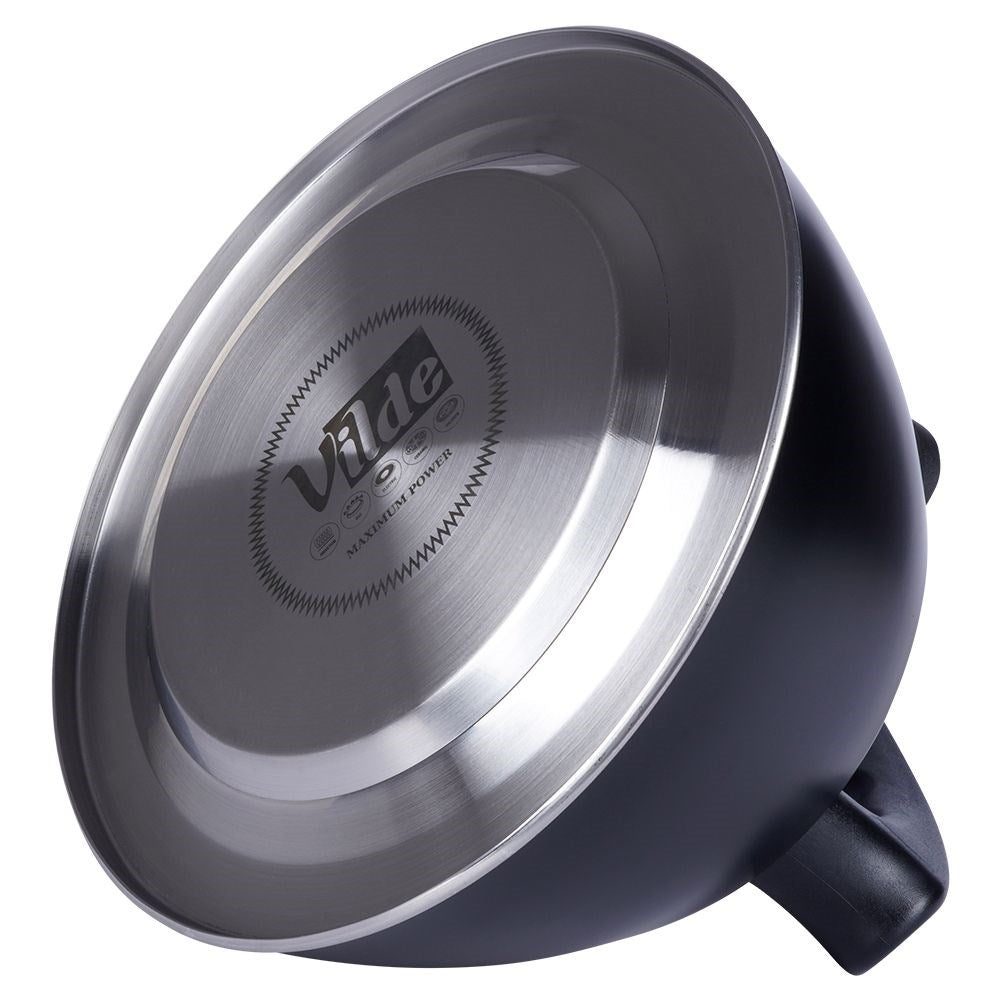 Black Kettle with Automatic Whistle and Thermometer