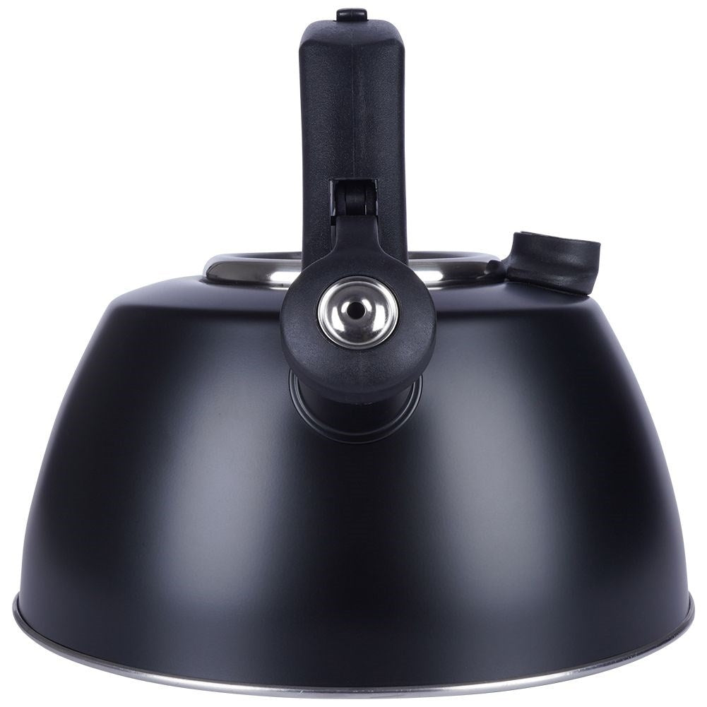 Black Kettle with Automatic Whistle and Thermometer