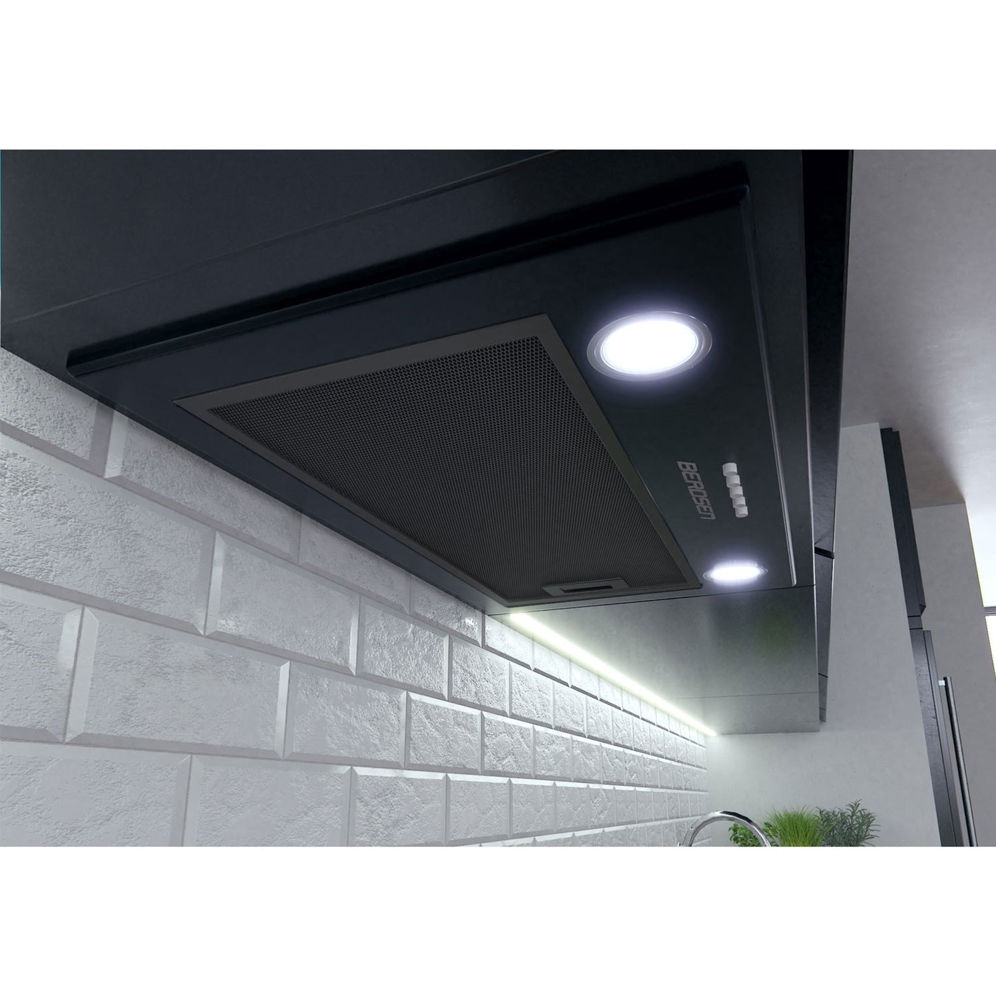 Black Kitchen hood Under Cabinet 60 cm BE-50