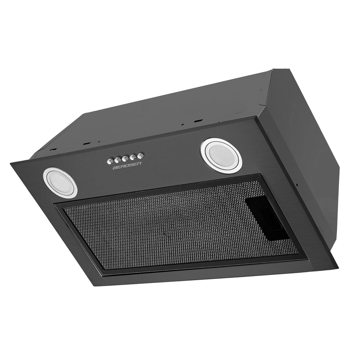 Black Kitchen hood for base cabinet 52 cm BE-50