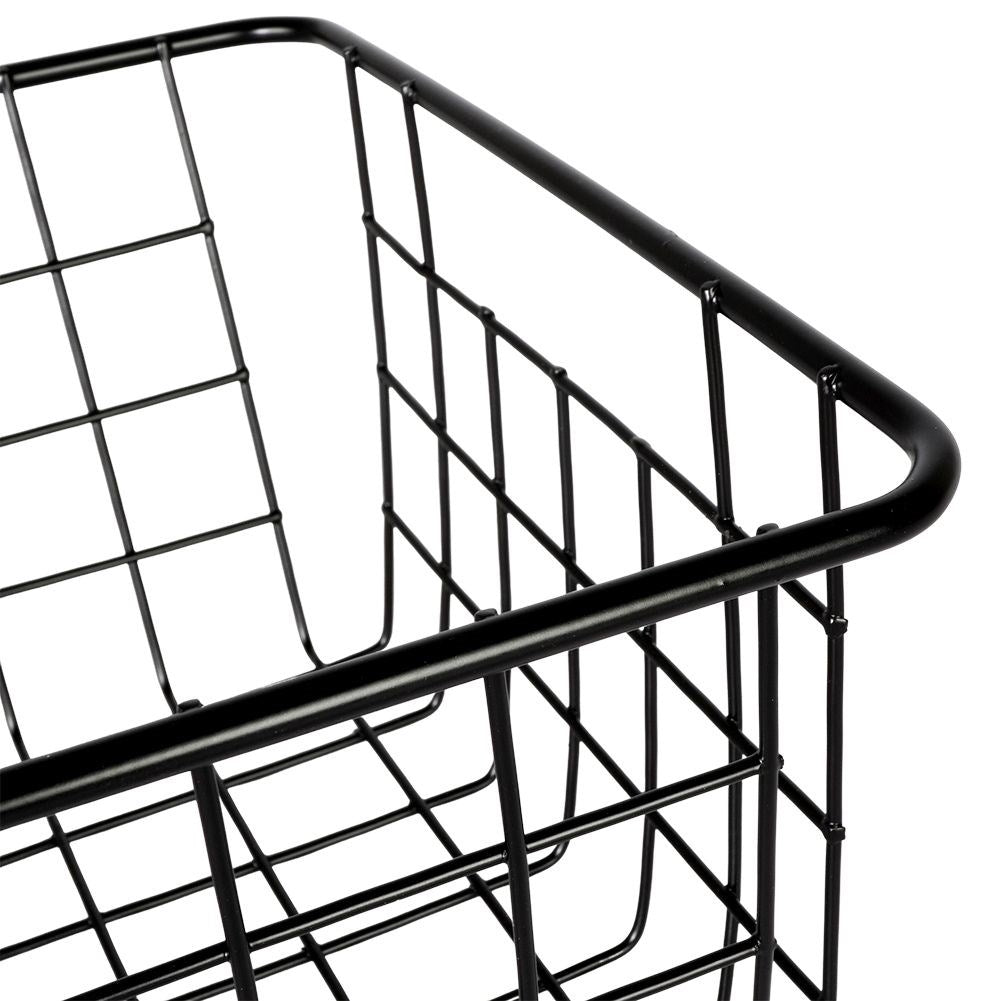 Black LOFT fruit basket in durable metal for versatile storage