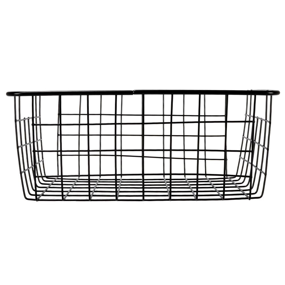 Black LOFT fruit basket in durable metal for versatile storage
