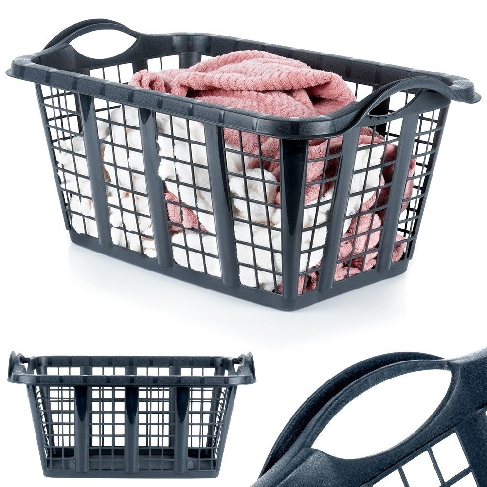 Black Laundry Basket in Light and Durable Material