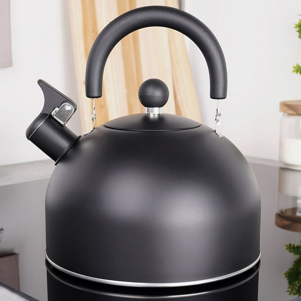 Black Matt Kettle with Whistle for All Stoves