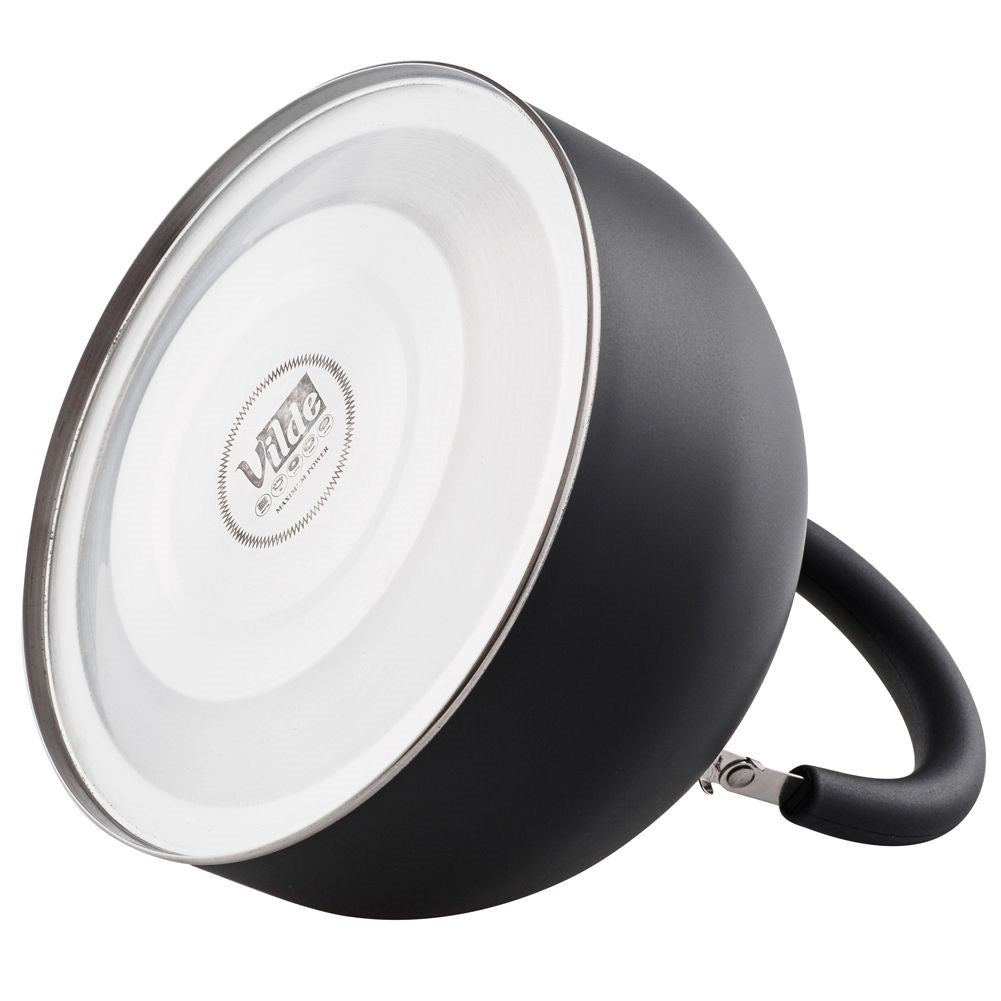 Black Matt Kettle with Whistle for All Stoves