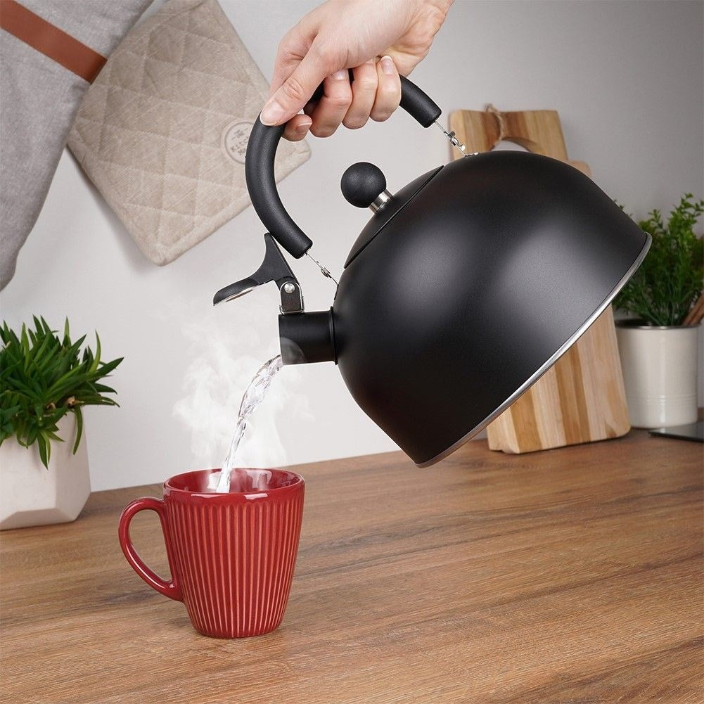 Black Matt Kettle with Whistle for All Stoves