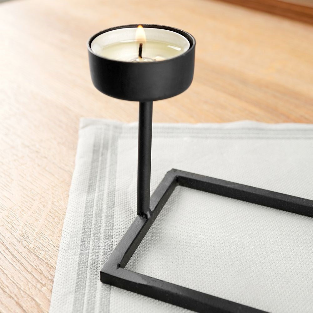 Black Metal Candlestick for Four Tealights