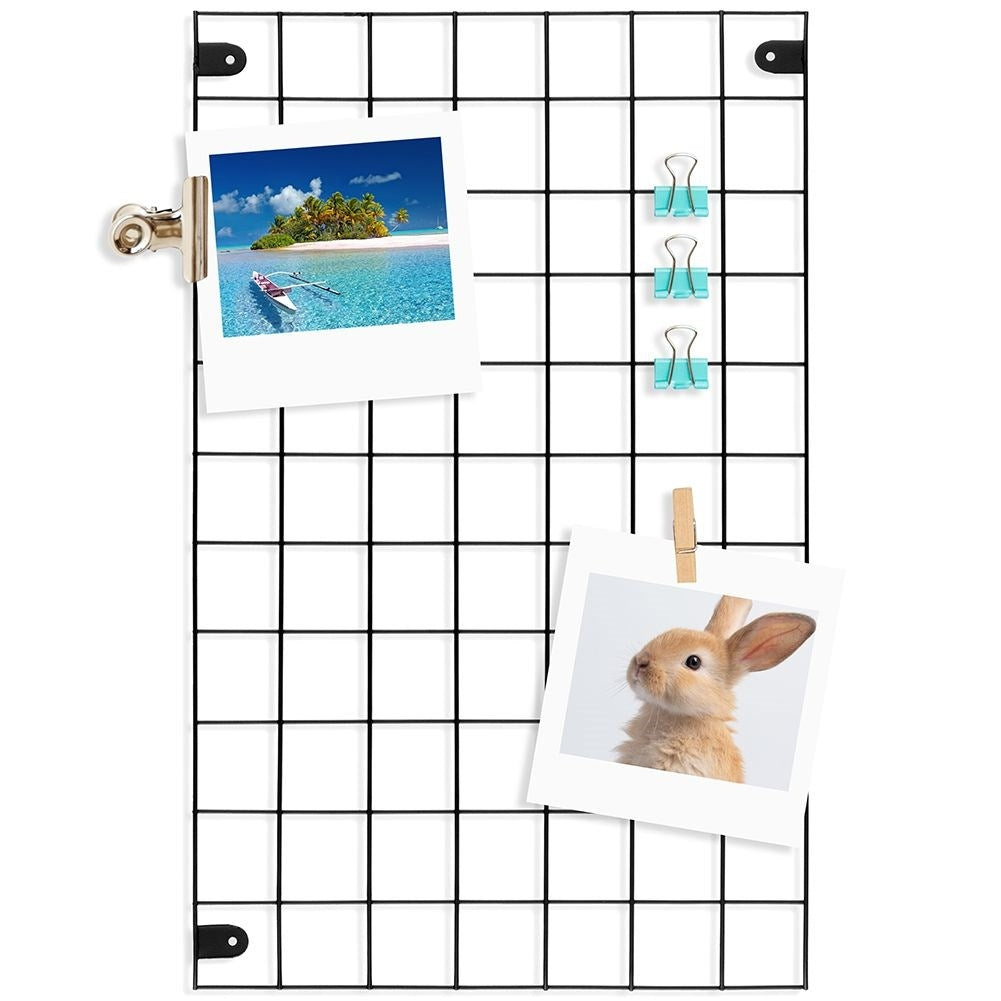 Black Metal Grid for Photo Hanging and Decoration