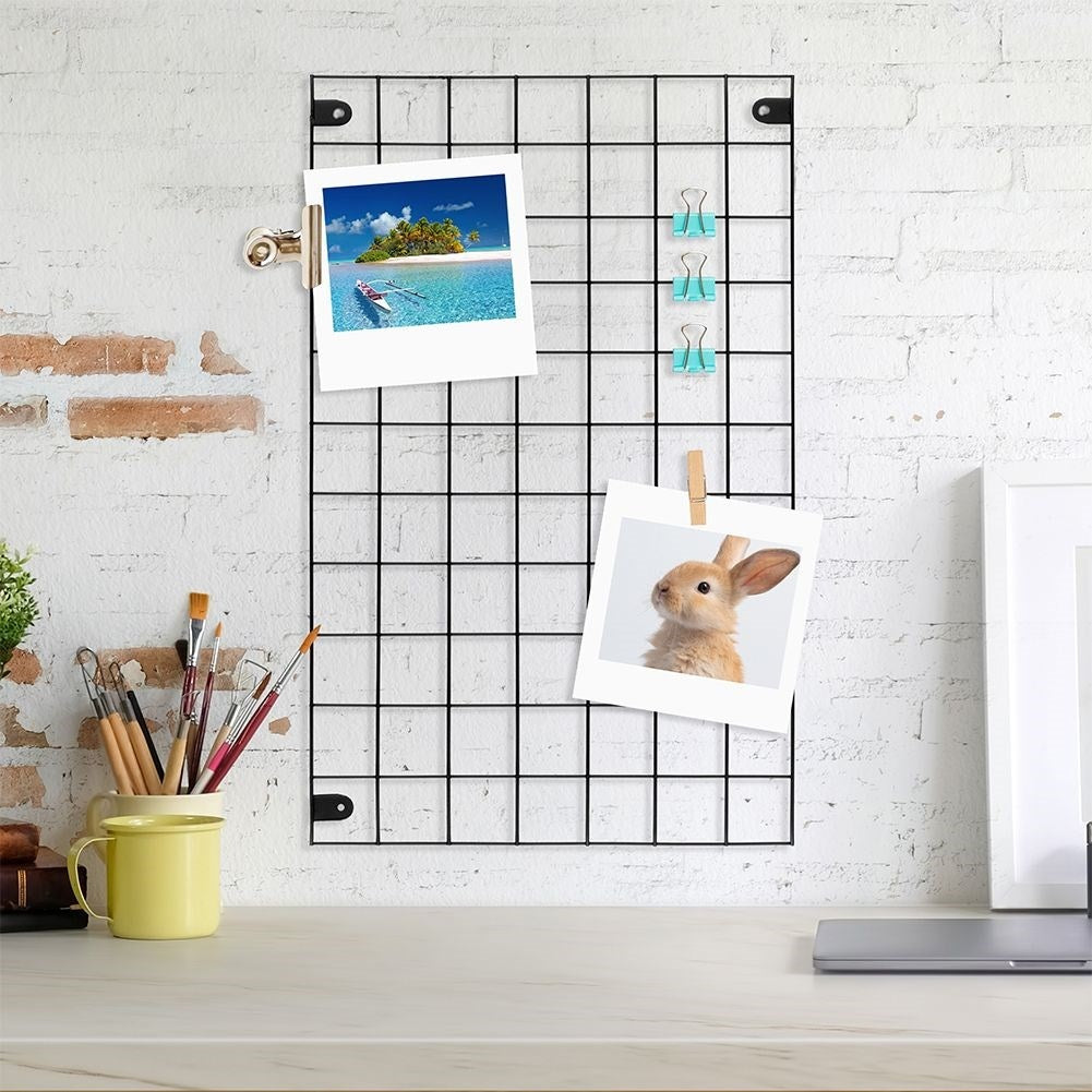 Black Metal Grid for Photo Hanging and Decoration