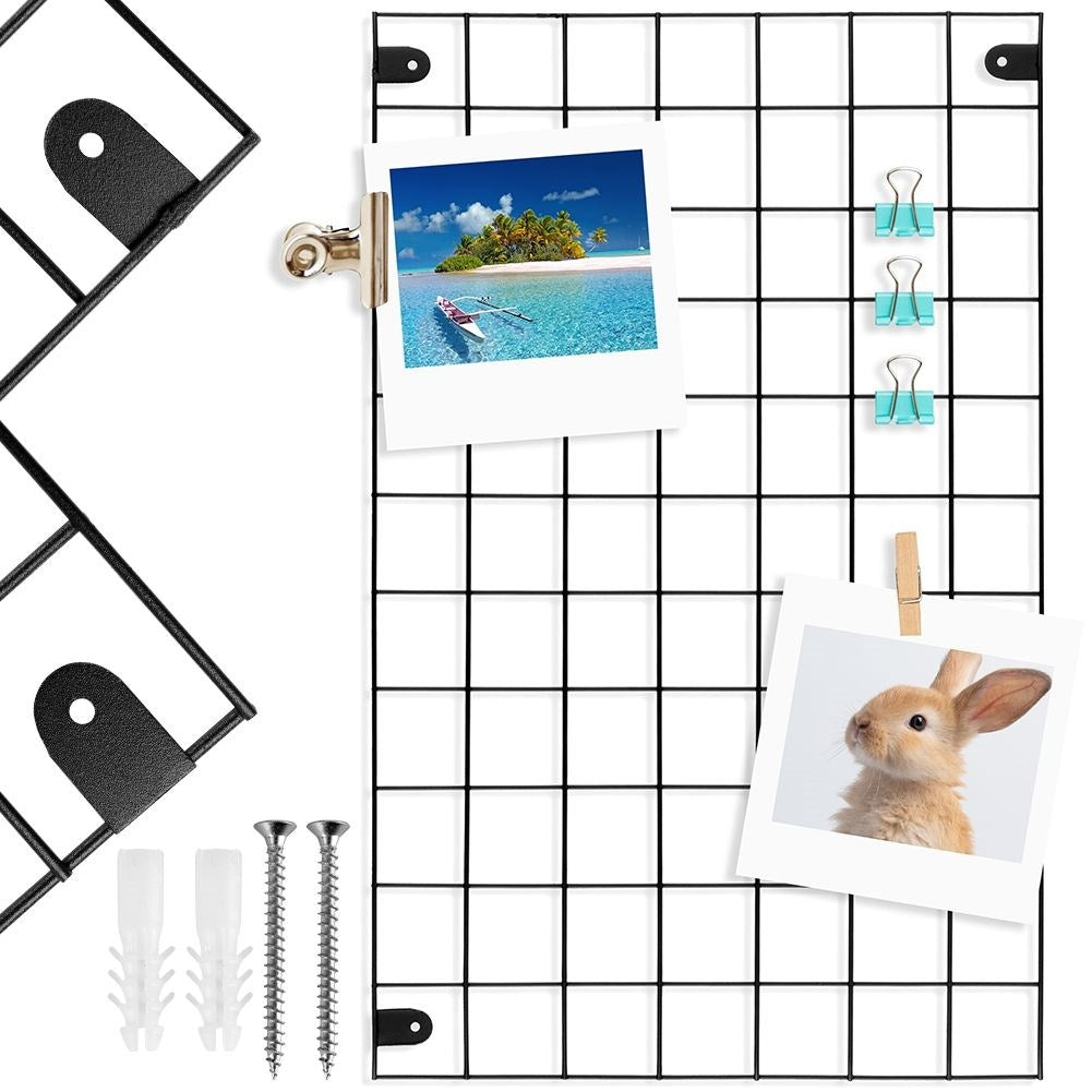 Black Metal Grid for Photo Hanging and Decoration