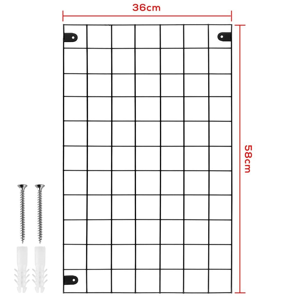 Black Metal Grid for Photo Hanging and Decoration