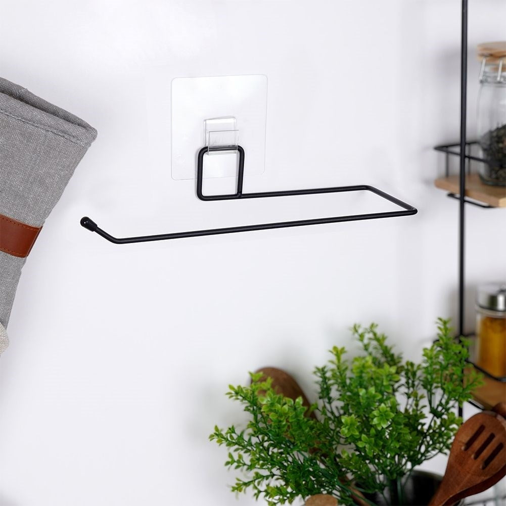 Black Metal Kitchen Hanger for Paper Towels